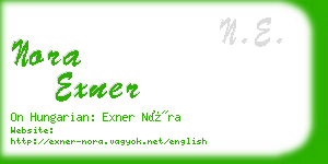 nora exner business card